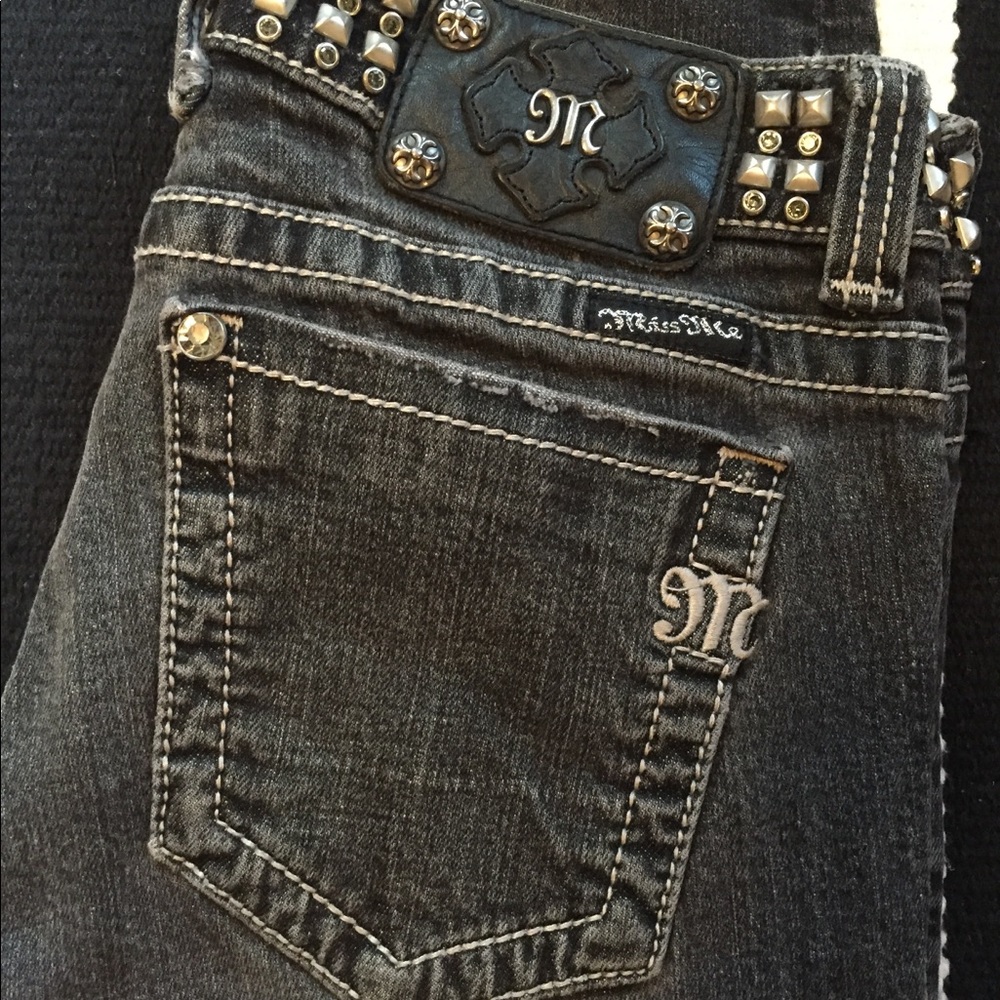 Miss Me skinny jeans black/dark gray rocker style